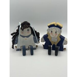 Vintage Handpainted Wooden Dolls Trinket Shelf Decor  Cottagecore‎ Country